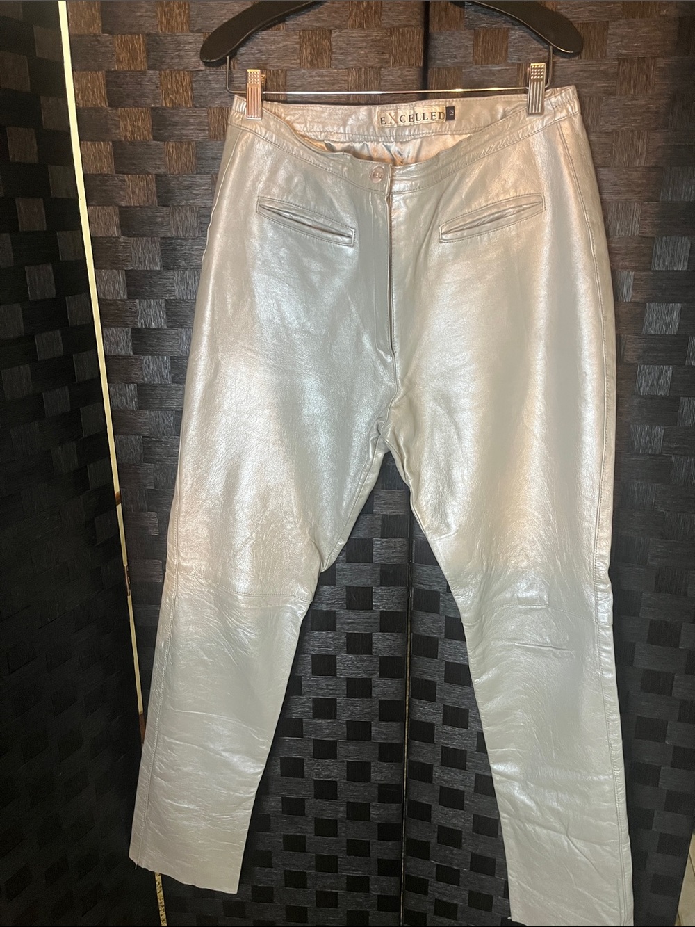 Enchalled Silver Leather Pants for Women